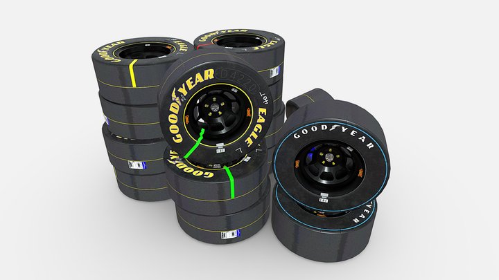 Goodyear Race Tires 3D Model