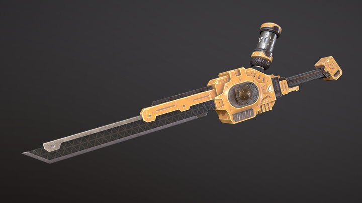 Stylized Sci-Fi Sword 3D Model