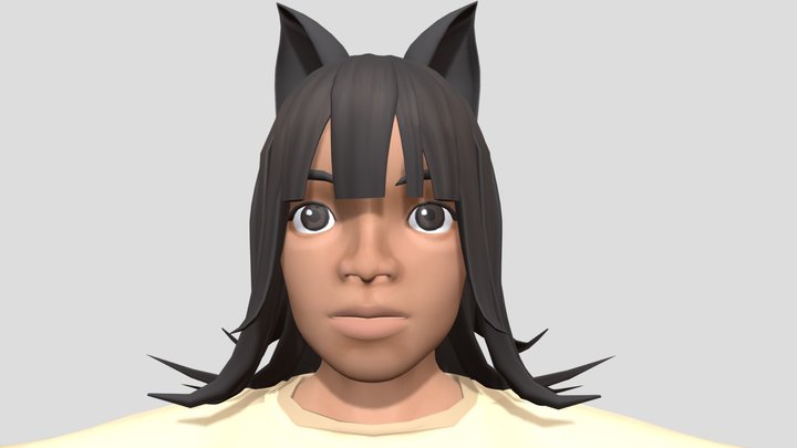 Kat Character Model + Rig 3D Model