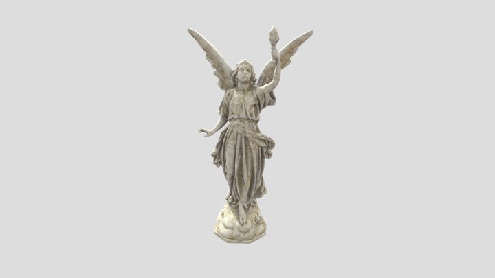 Angel of Light Statue 3D Model