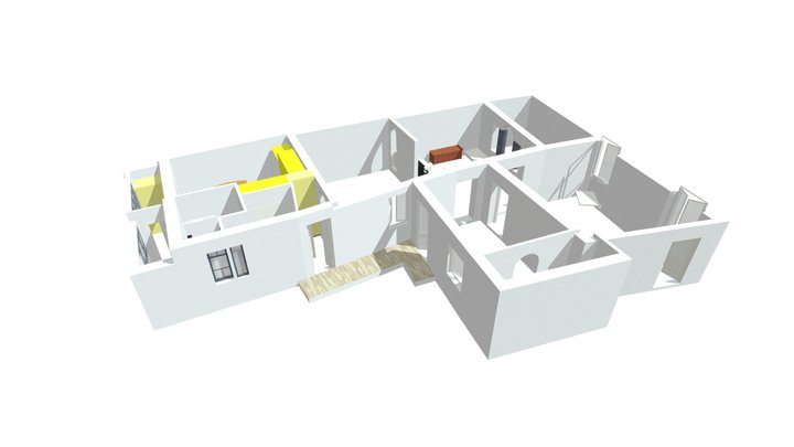 Trastevere Large Apartment Terrace - ID 17626 3D Model
