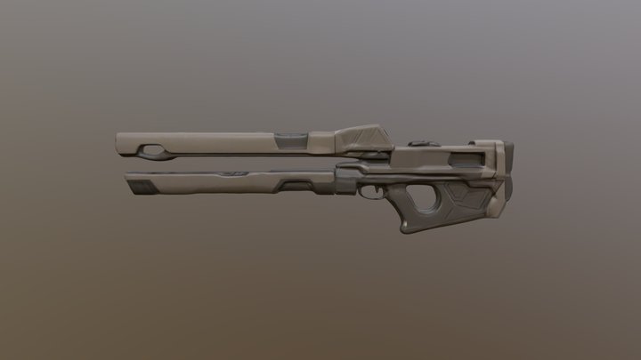 Cyberpunk gun 3D Model