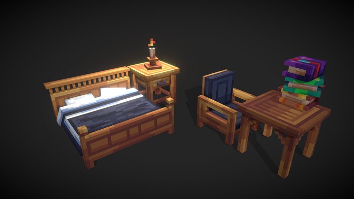 [ COMMISSION ] Furniture : Bedroom 3D Model