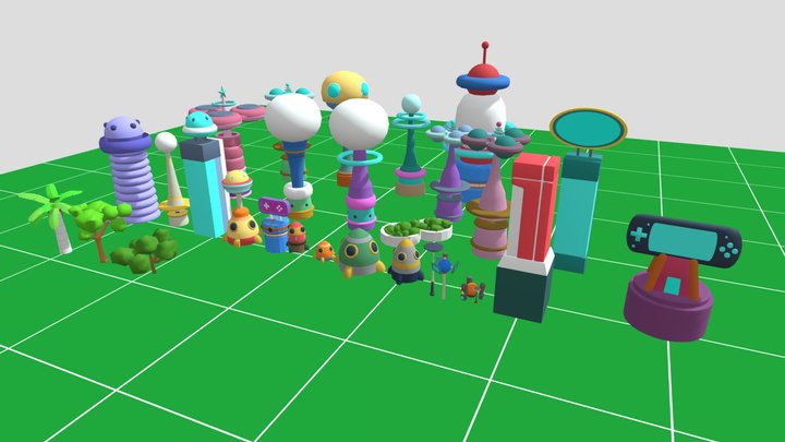 [One Piece]Egg Head Arc_ Asset_ Building 3D Model