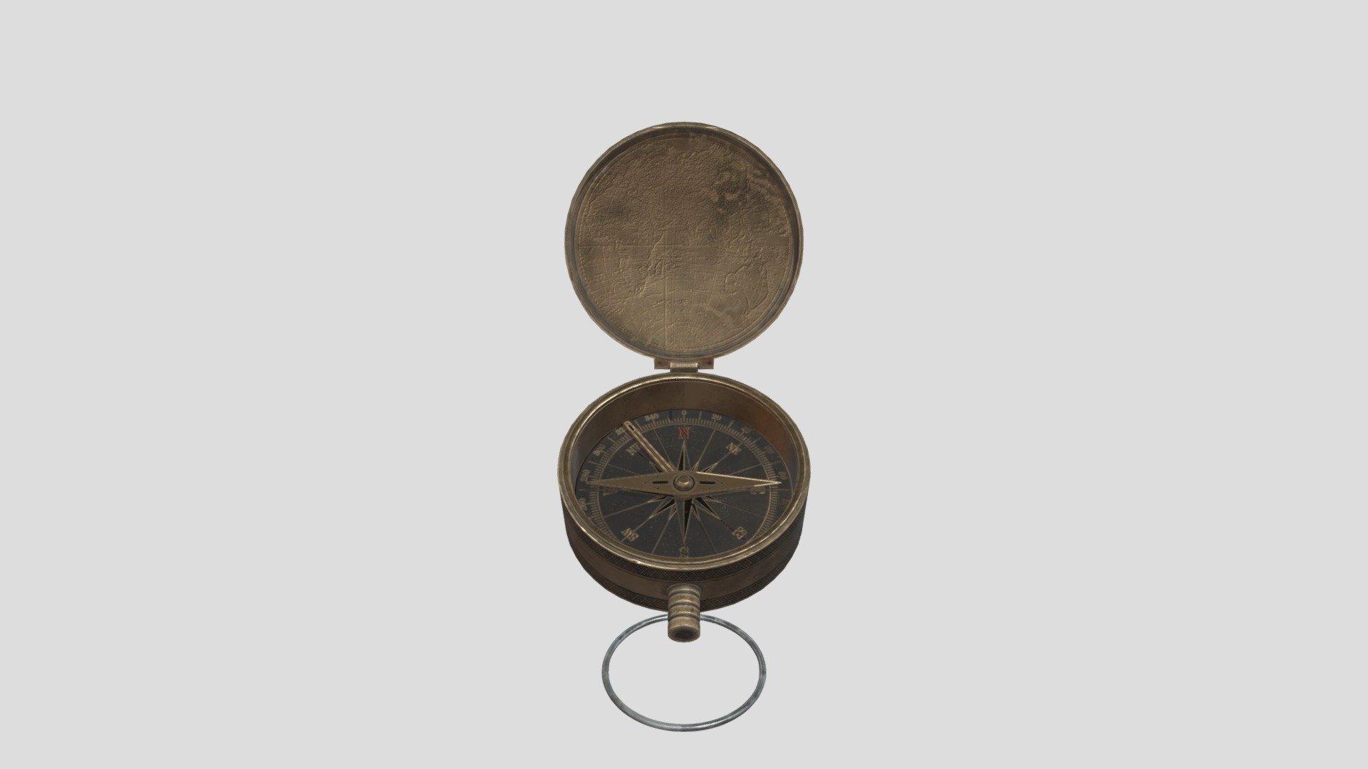 GLTF vintage-style direction compass - 3D model by Pavan Nandkishor ...