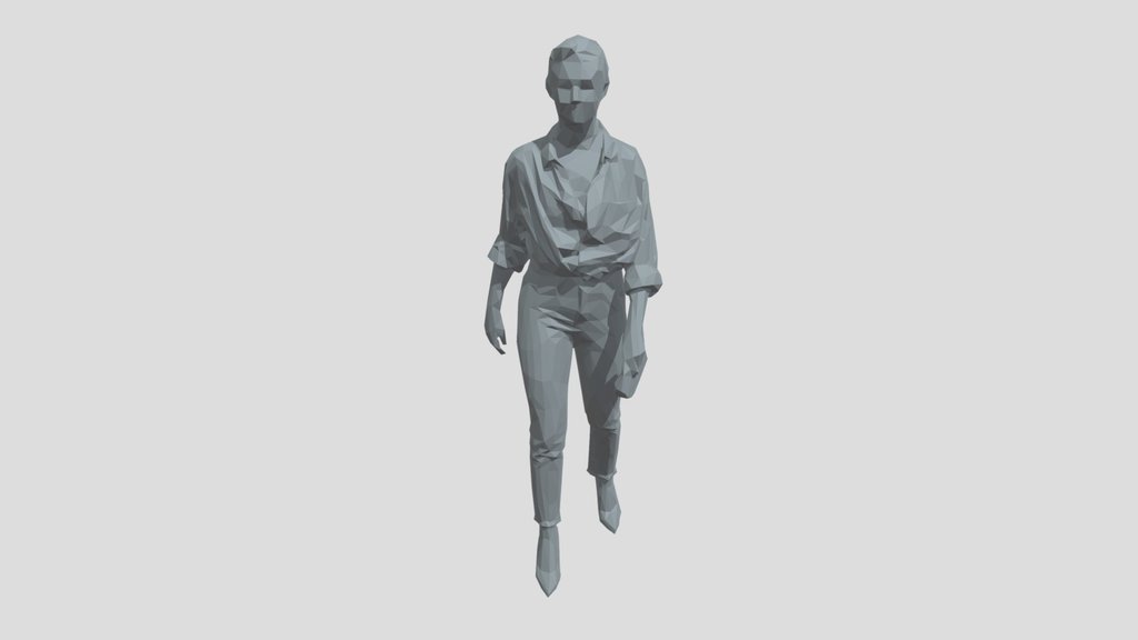 Lowpoly Female Walking
