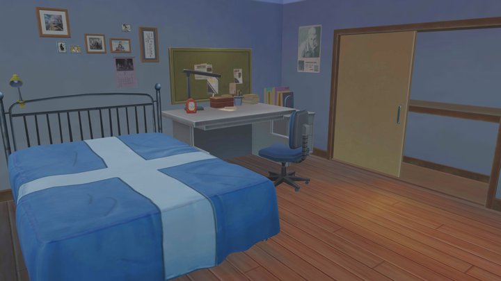 Ichigo Bedroom bleach anime 3D Model