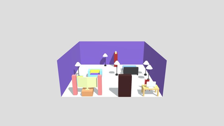 escenario sombras 3D Model