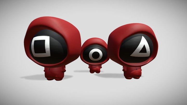 Squid Game Trio 3D Model