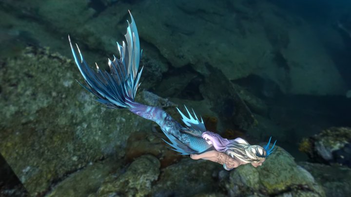Mermaid Storm 3D Model