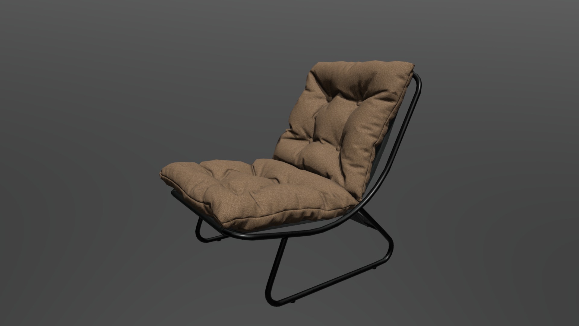 3D model PBR Chair - This is a 3D model of the PBR Chair. The 3D model is about a chair with a cushion.
