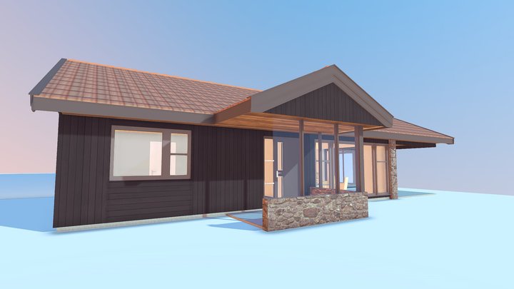 Enebolig Holm 3D Model