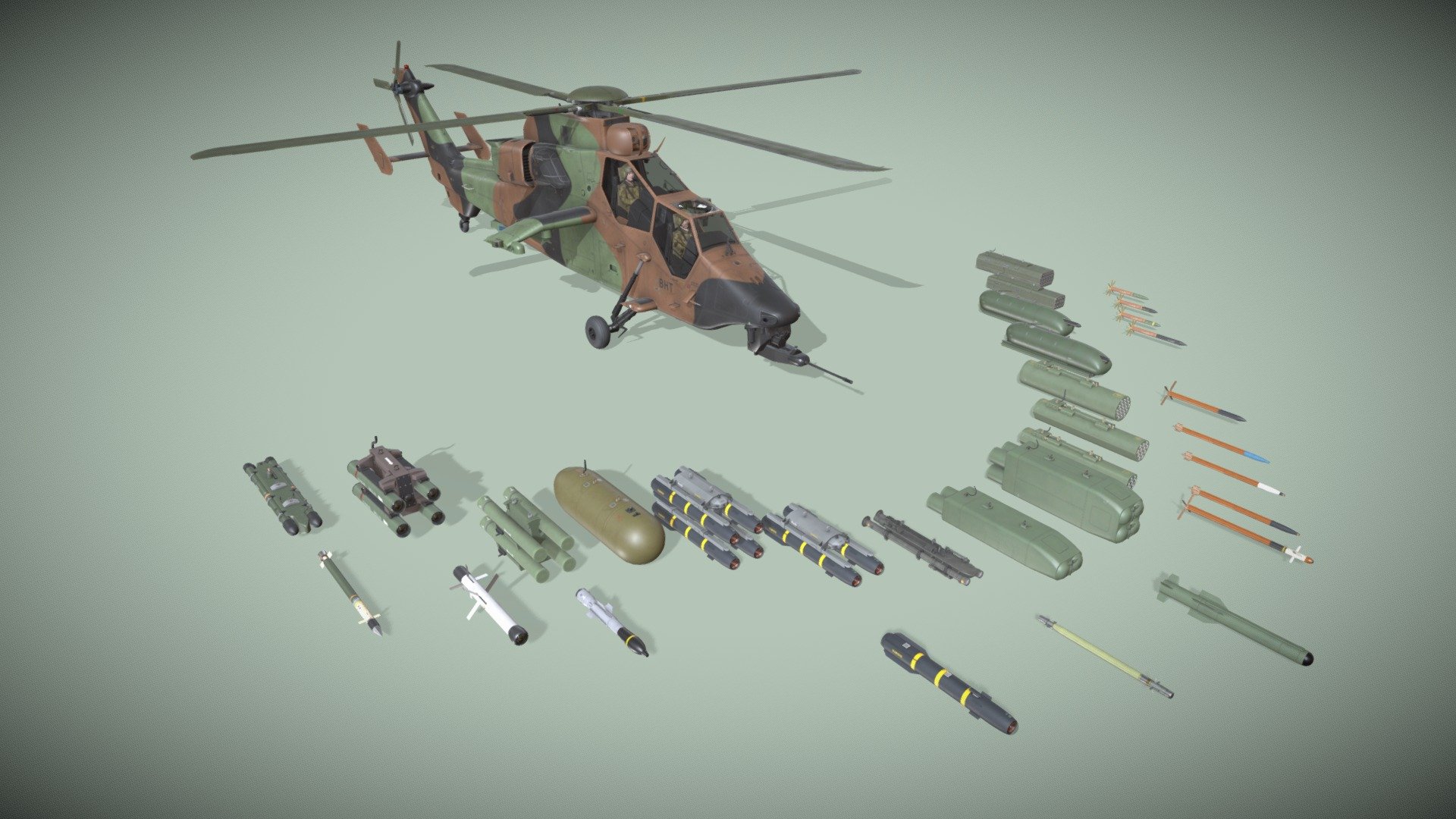 EC-665 Tiger HAD France Basic Animation - Buy Royalty Free 3D model by ...