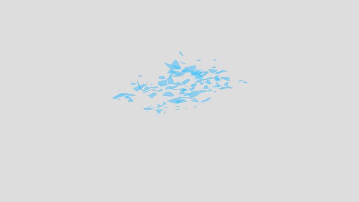 Broken Glass Pieces 3D Model