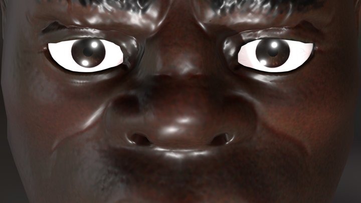 Low Poly Head 3D Model