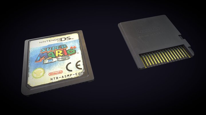 Nitendo DS Cartridge Super Mario 64 3D Model