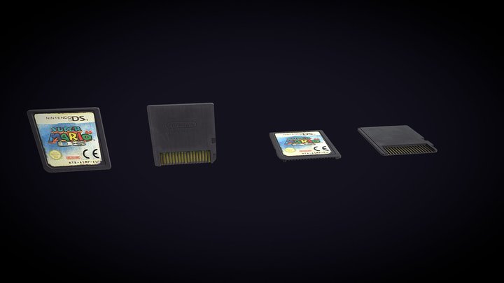 Nitendo DS Cartridge Super Mario 64 3D Model