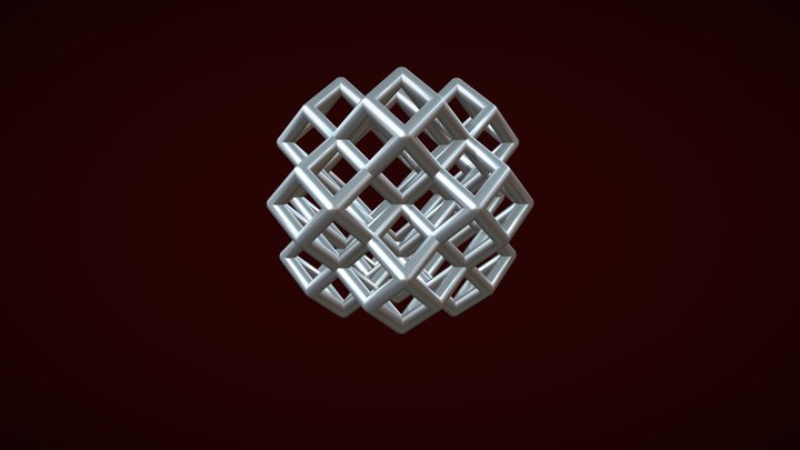 Rhombic Dodecahedrons Lattice 3D Model