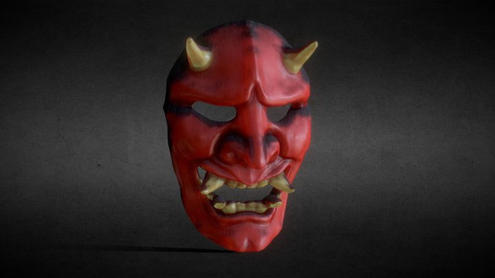Oni Mask | Low Poly 3D Model