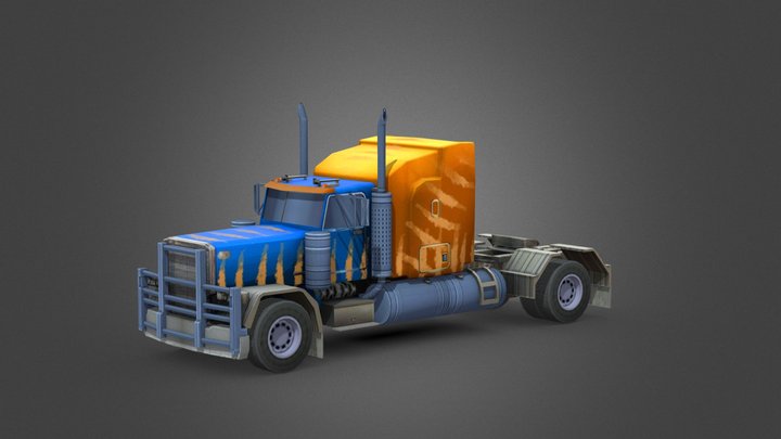 Peterbilt 353 Paint 10 Lion Roar Blue Orange