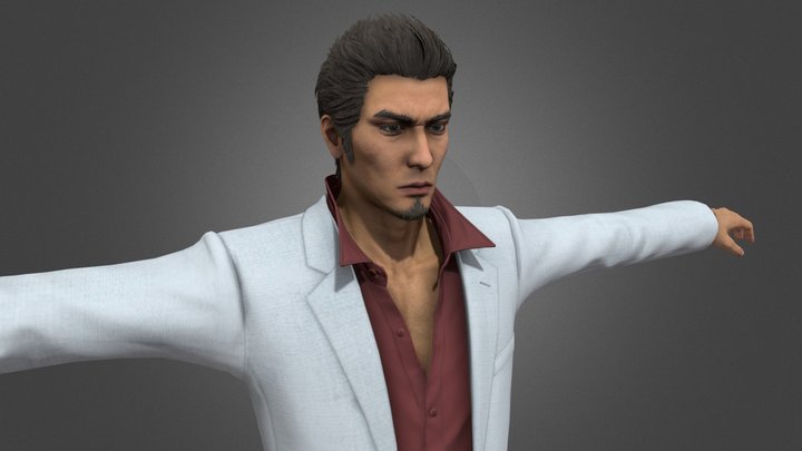 Yakuza 6 - Kiryu – Gratis 3D-model STL