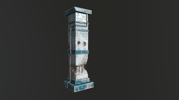 Broken Pillar 3D Model