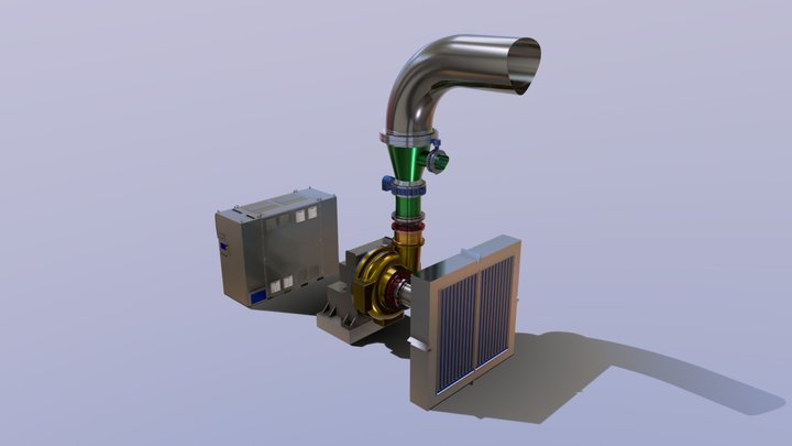 1.1 MW – APGN 1500 TURBO BLOWER - EAC-110-D 3D Model