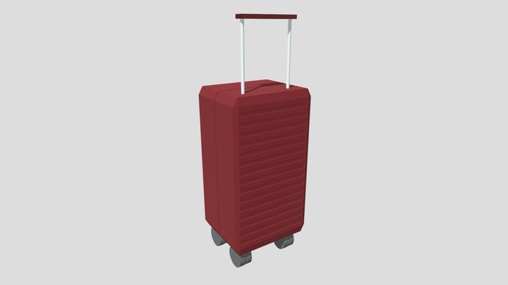 Low-Poly Suitcase 3D Model