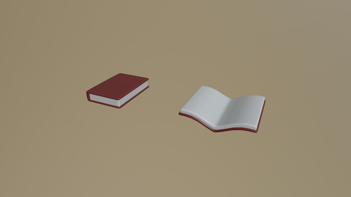 Animated book opening | 3D model