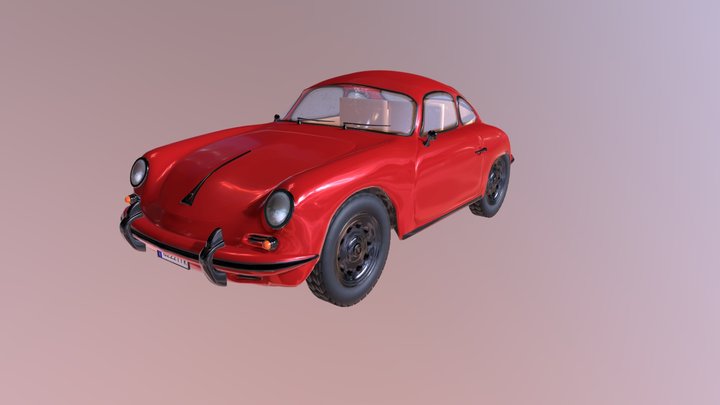 Porsche 356 coupe 3D Model