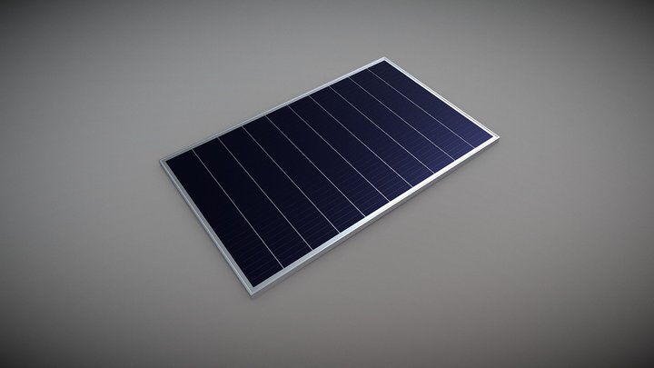 Zonnepaneel 350Wp | 165x100 cm 3D Model