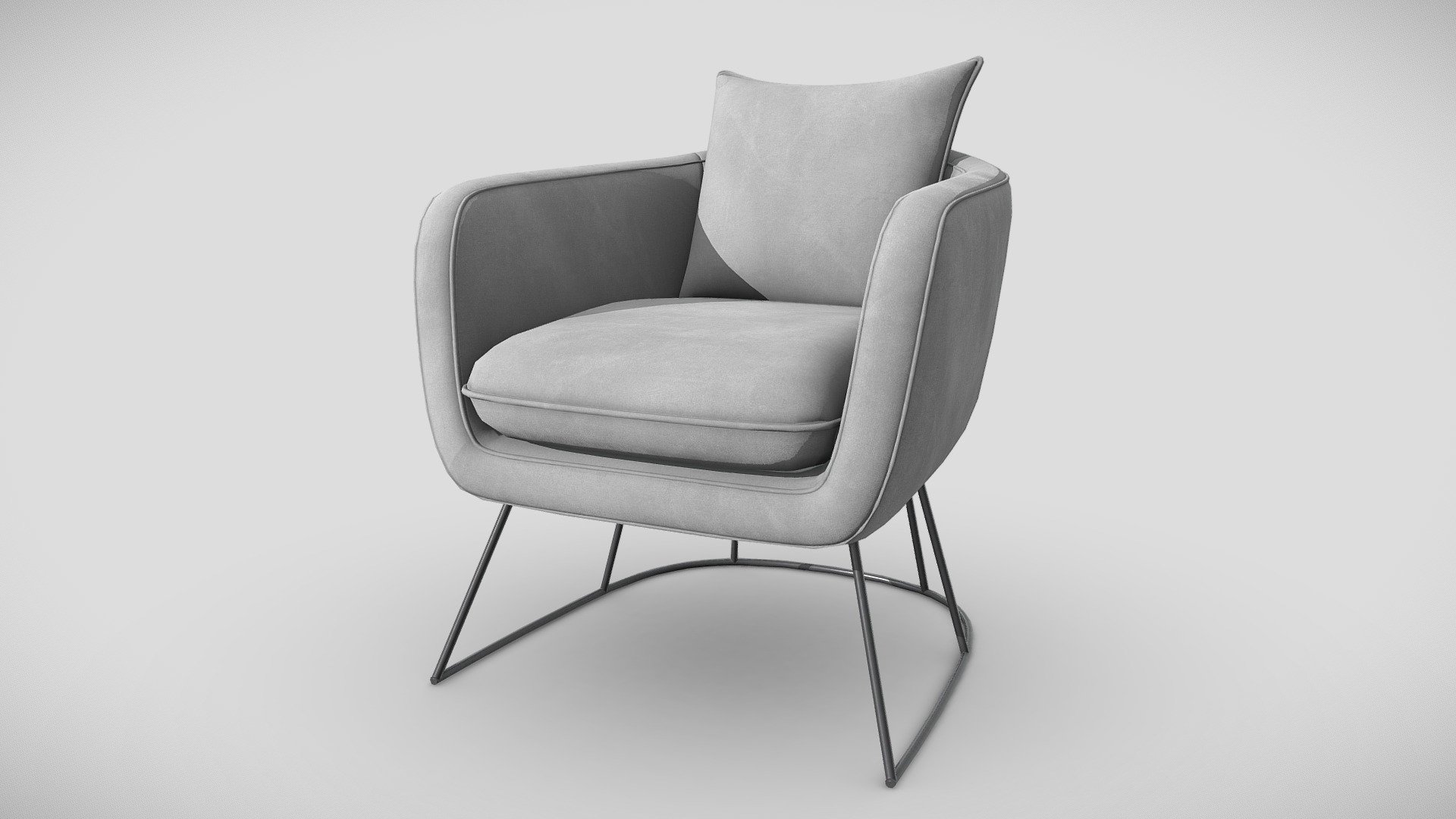 Velvet modern armchair Buy Royalty Free 3D model by raimisfx [2a807ae