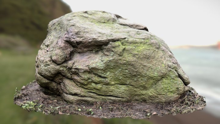Mossy wet stone 1 – Modèle 3D gratuit STL