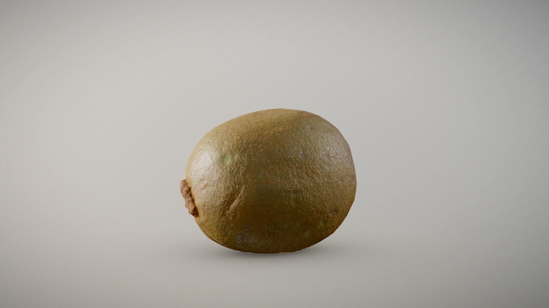 3D model Chile’s Kiwi - This is a 3D model of the Chile's Kiwi. The 3D model is about a yellow potato on a white surface.