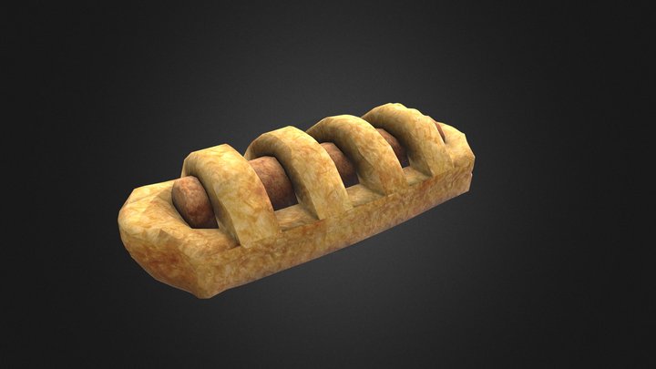 Frikandel broodje 3D Model