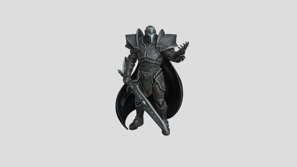 Void Knight STL Figurine | Sci-Fi Chrome Armor…