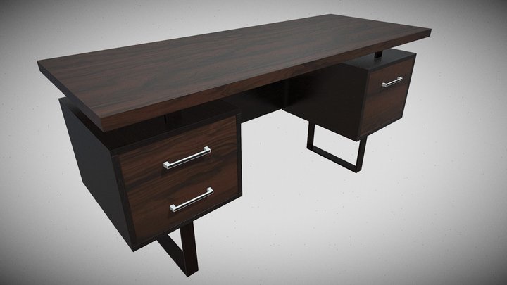 Workstation Table 3D Model
