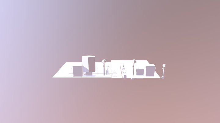 Primitive City corner 3D Model