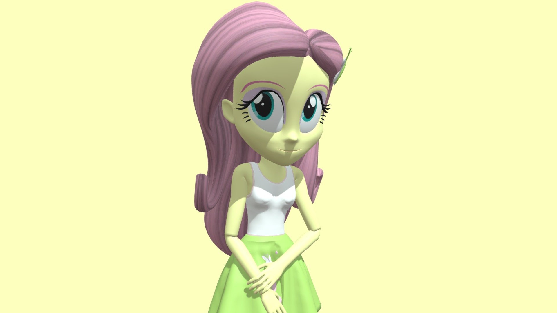 Fluttershy - MLP Equestria Girls - 3D model by 𝕋𝕙𝕖 𝔼𝕧𝕖𝕟𝕚𝕟𝕘 𝕊𝕥𝕒𝕣 ...