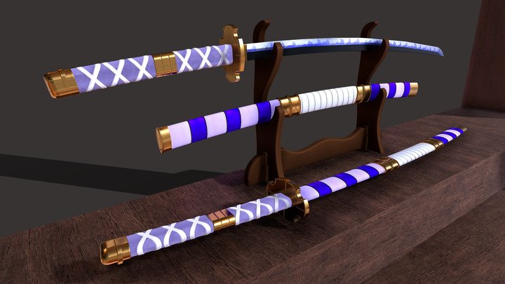 3D model Yoru Sword Dracule Mihawk One Piece VR / AR / low-poly