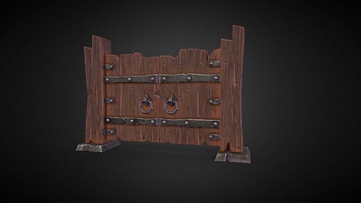 portão de Madeira 3D Model