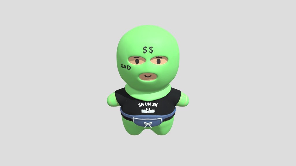 vaxo Dollar Eyes Green Mascot