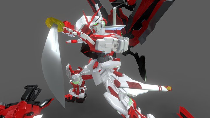 MBF-P02Kai Gundam Astray Red Frame Kai 3D Model
