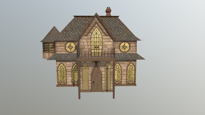 Neo-Gothic House Model 3D Model