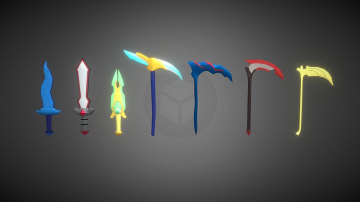 Low poly weapon 3D Model