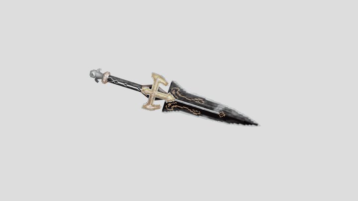 Двуручный меч / Two-hand sword Blockbench 3D Model