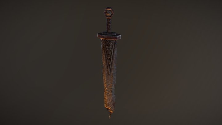 Old rusty sword 3D Model