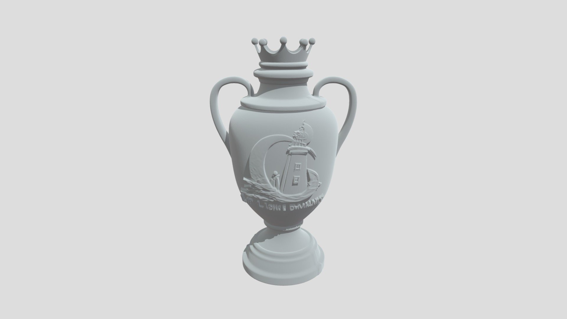Golden Crowned Lighthouse Trophy - Download Free 3D model by Caro40465 ...