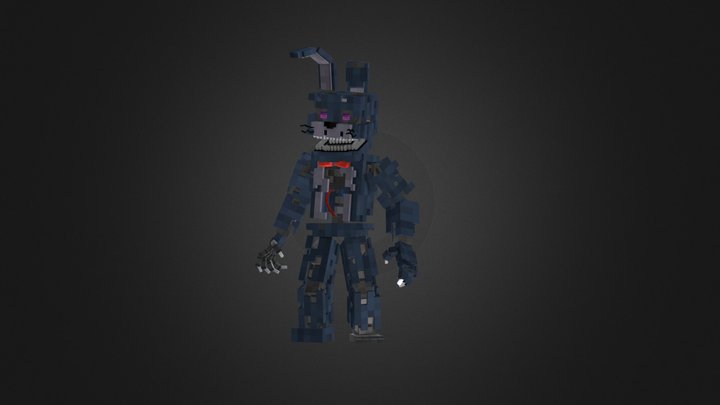 FNAF 4 Nightmare Bonnie - Minecraft Model 3D Model