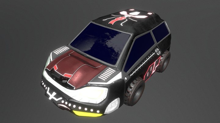 dragonfly 4x4 racing sci fi car 3D Model